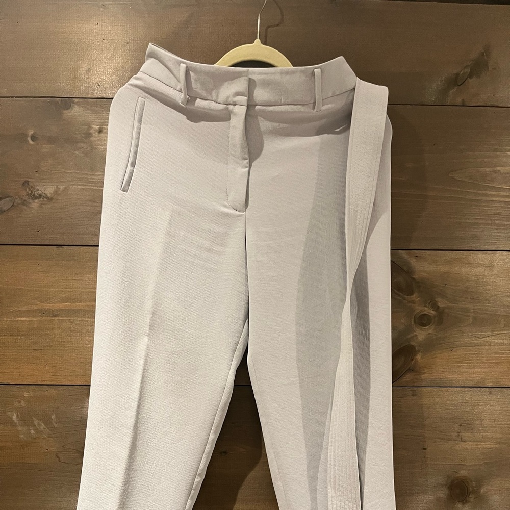 Wilfred tie-front pants. Light grey size 8